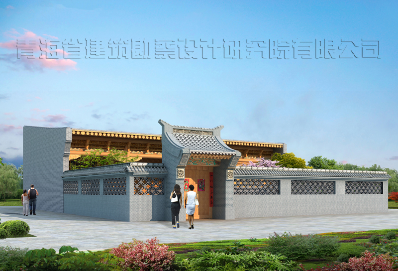 湟源縣東峽鄉(xiāng)下脖項(xiàng)村-單體磚混結(jié)構(gòu)改造立面圖二