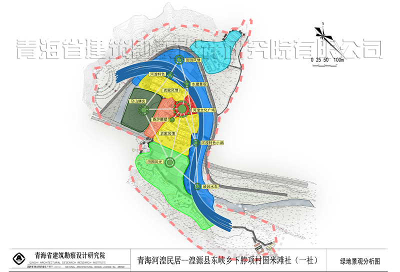 湟源縣東峽鄉(xiāng)下脖項(xiàng)村國米攤社(一社)-綠地景觀分析圖